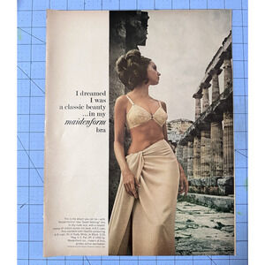1965 I dreamed I was a Classic Beauty in my Maidenform Bra Vintage ad